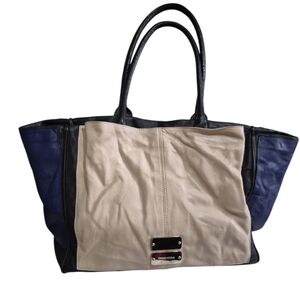 See By Chloe Navy and Beige Satchel